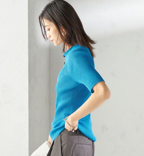 SHIPS for women「〈手洗い可能〉ラミー混 シアー ヘンリー ネック ニット」|ニット・セーター|