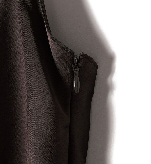 SHIPS for women「〈手洗い可能〉バック デザイン サテン キャミ ワンピース」|ワンピース|