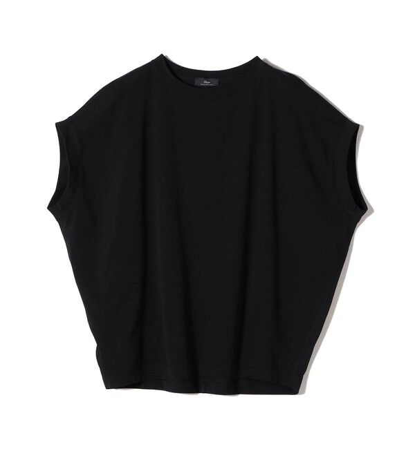 SHIPS for women「SHIPS Primary Navy Label:サイロ プレミアム フレンチ スリーブ TEE」|Tシャツ・カットソー|ブラック