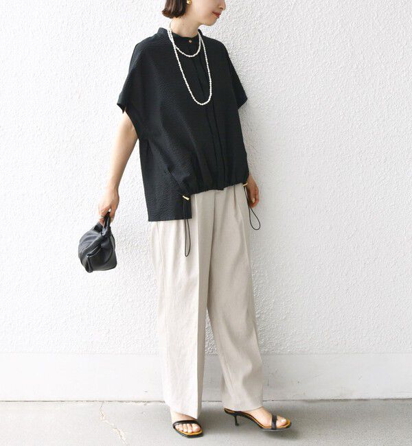 SHIPS for women「〈手洗い可能〉サッカー 裾 ドロスト ドルマン ブラウス 2」|シャツ・ブラウス|