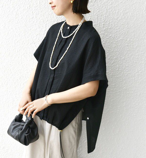 SHIPS for women「〈手洗い可能〉サッカー 裾 ドロスト ドルマン ブラウス 2」|シャツ・ブラウス|