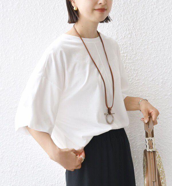 SHIPS for women「裾タック コクーン ショートスリーブ プルオーバー」|Tシャツ・カットソー|