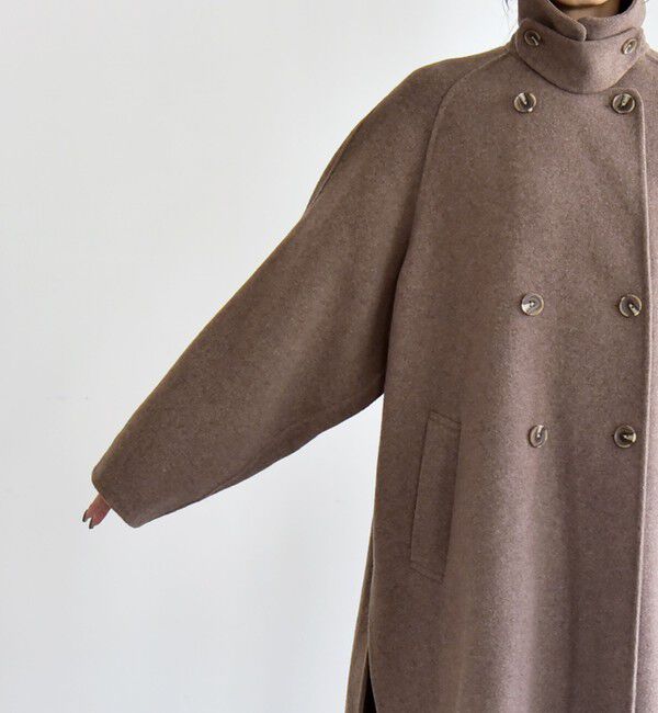 quaranciel「《一部追加予約》quaranciel: リバー スタンド & テーラード ダブルブレスト Aライン コート」|その他|