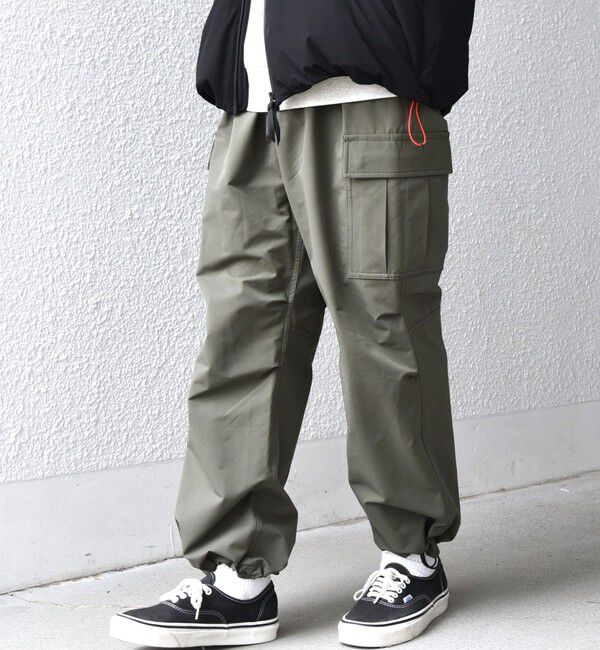 SHIPS any「SHIPS any:〈洗濯機可能〉裏起毛 ウォーム スマート ワイド イージー カーゴ パンツ◇」|カーゴ|オリーブ
