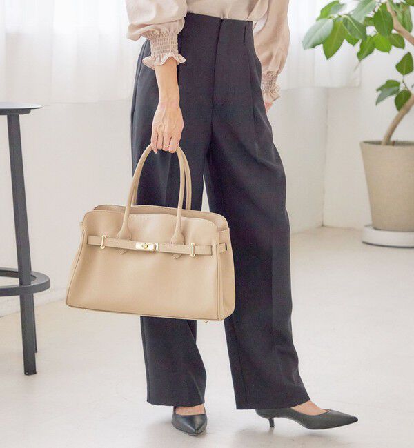 SHIPS for women「【SHIPS別注】MILOS: 金具付き ベルト トート M」|トートバッグ|