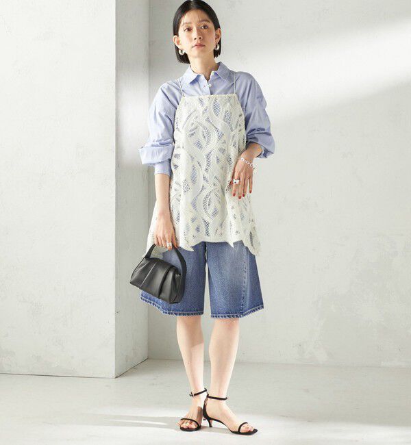 SHIPS for women「【SHIPS別注】BIT BLUE:バミューダ ショーツ」|デニム|