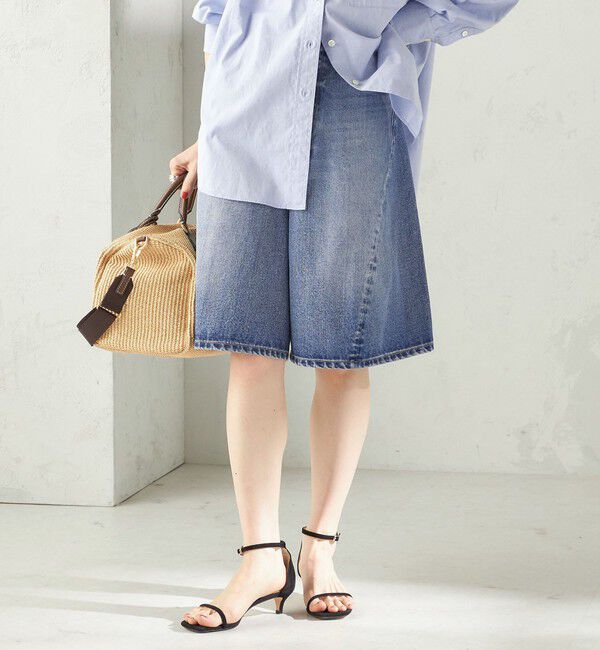 SHIPS for women「【SHIPS別注】BIT BLUE:バミューダ ショーツ」|デニム|