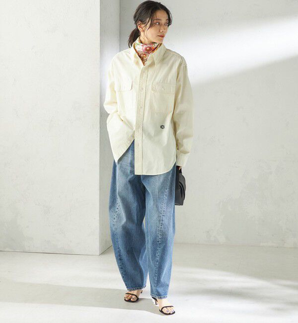 SHIPS for women「《一部追加予約》【SHIPS別注】BIT BLUE:バレル レック デニム パンツ」|デニム|