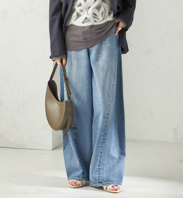 SHIPS for women「《一部追加予約》【SHIPS別注】BIT BLUE:バレル レック デニム パンツ」|デニム|