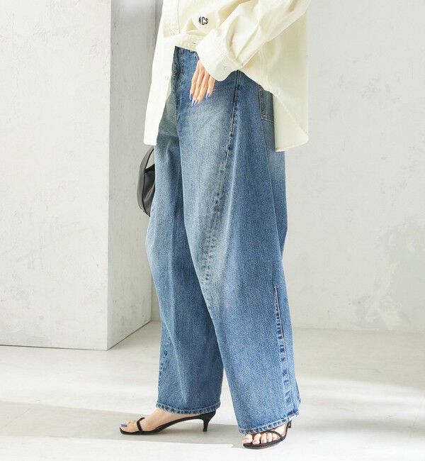 SHIPS for women「《一部追加予約》【SHIPS別注】BIT BLUE:バレル レック デニム パンツ」|デニム|