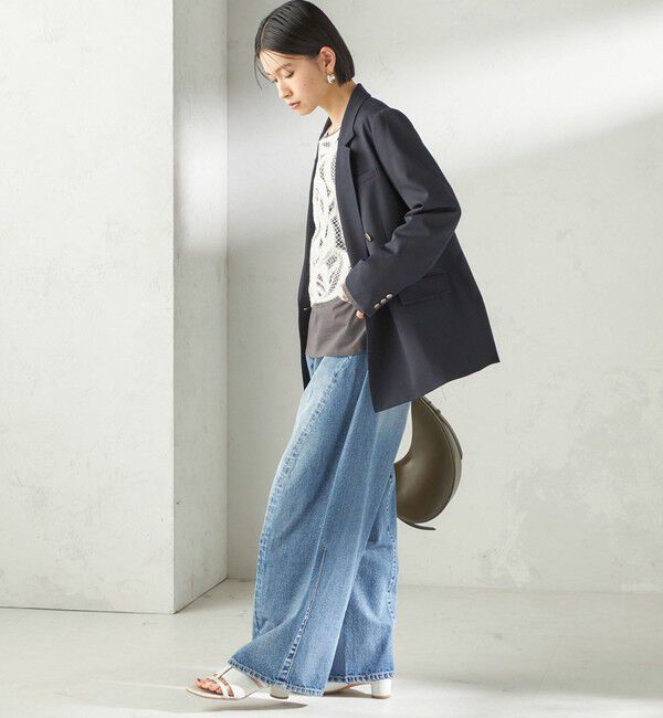 SHIPS for women「《一部追加予約》【SHIPS別注】BIT BLUE:バレル レック デニム パンツ」|デニム|