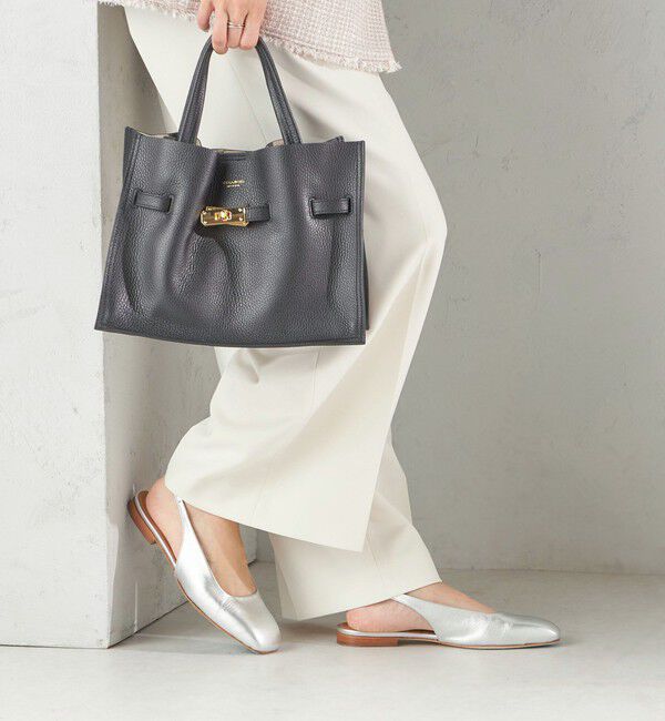 SHIPS for women「Manovi Toscane: スクエア スリング バック」|パンプス|シルバー