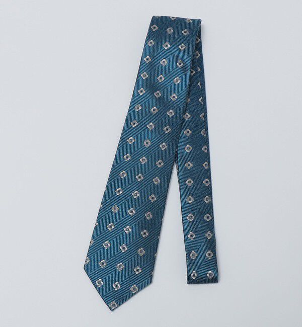 SHIPS Colors 「SHIPS Colors:シルク ヘリンボーン 小紋柄 ネクタイ」|ネクタイ・蝶ネクタイ|オリーブ