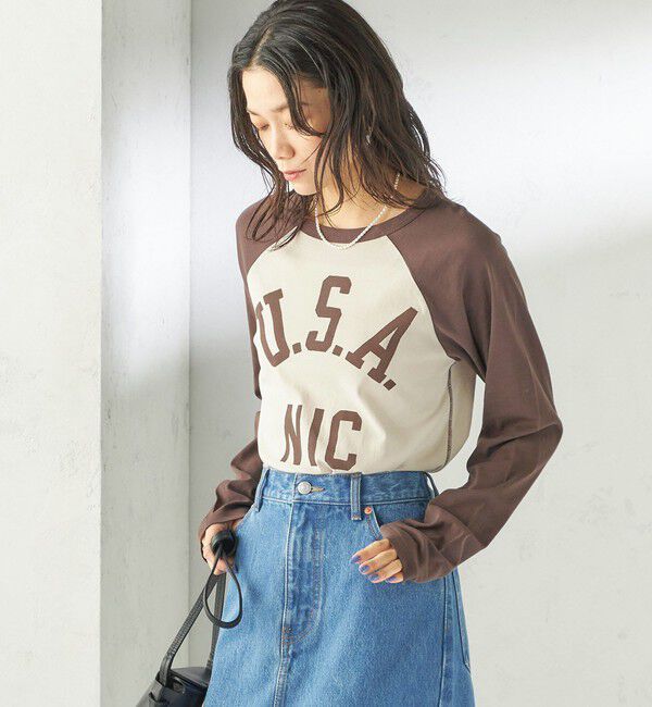 SHIPS for women「《予約》NINE CASE:〈手洗い可能〉シアー ラグラン TEE」|Tシャツ・カットソー|