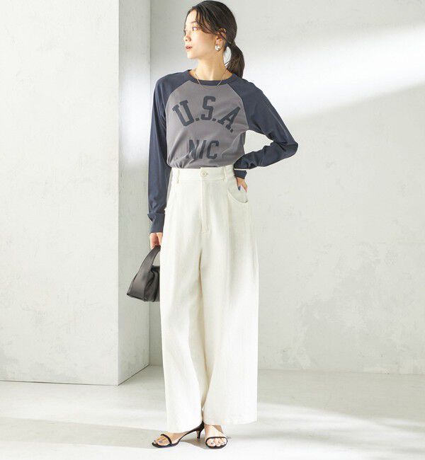 SHIPS for women「《予約》NINE CASE:〈手洗い可能〉シアー ラグラン TEE」|Tシャツ・カットソー|