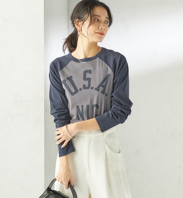 SHIPS for women「《予約》NINE CASE:〈手洗い可能〉シアー ラグラン TEE」|Tシャツ・カットソー|