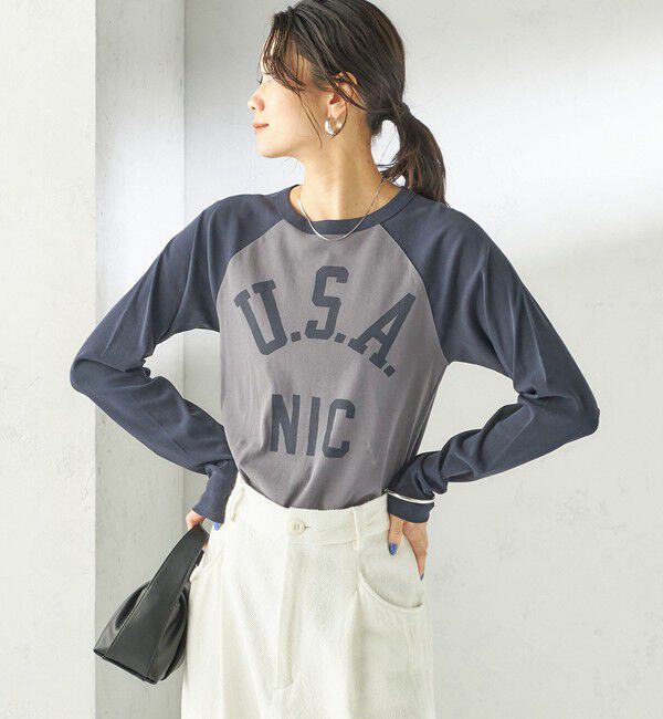 SHIPS for women「《予約》NINE CASE:〈手洗い可能〉シアー ラグラン TEE」|Tシャツ・カットソー|