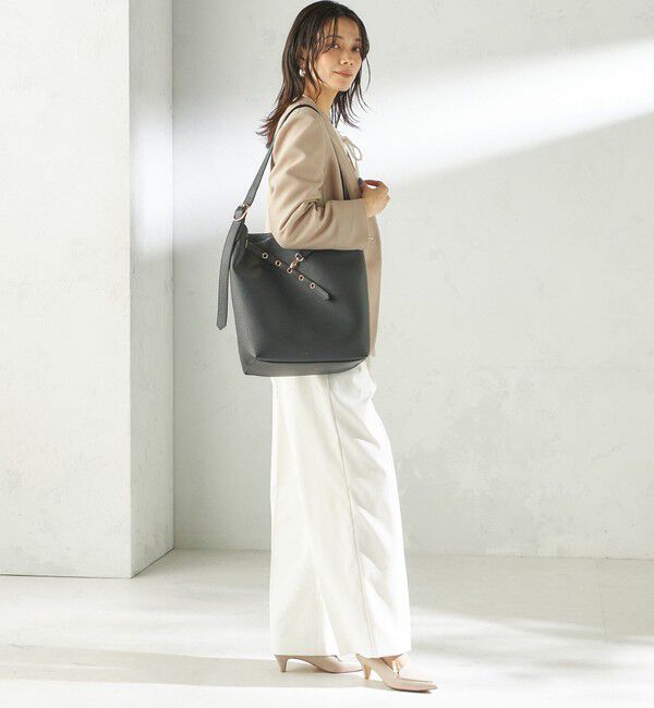 SHIPS for women「《予約》【WEB限定】ハトメ ベルト ワンショルダー バッグ M」|トートバッグ|