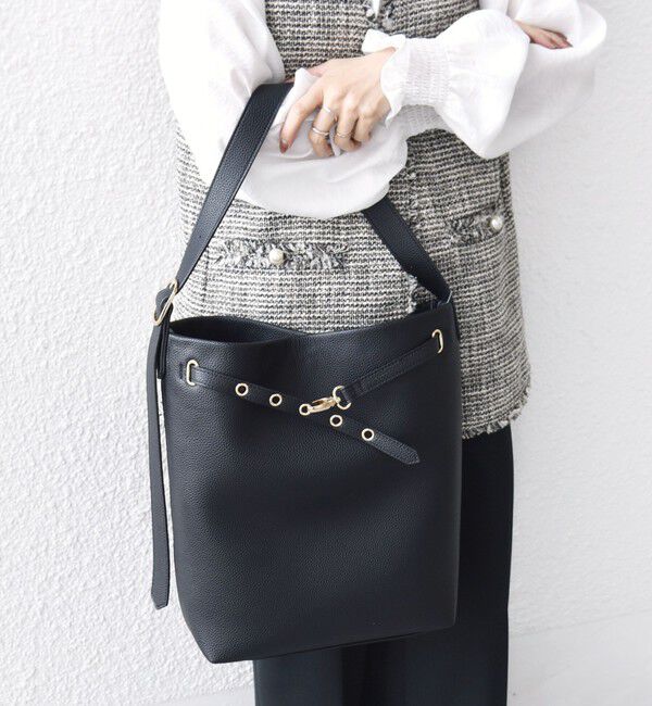 SHIPS for women「《予約》【WEB限定】ハトメ ベルト ワンショルダー バッグ M」|トートバッグ|