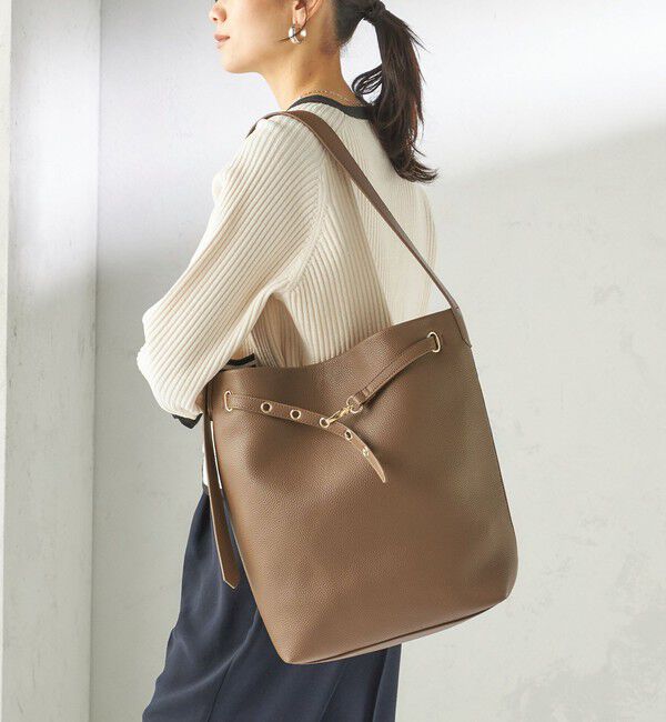 SHIPS for women「《予約》【WEB限定】ハトメ ベルト ワンショルダー バッグ M」|トートバッグ|