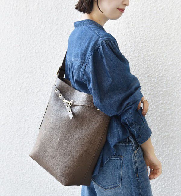 SHIPS for women「《予約》【WEB限定】ハトメ ベルト ワンショルダー バッグ M」|トートバッグ|