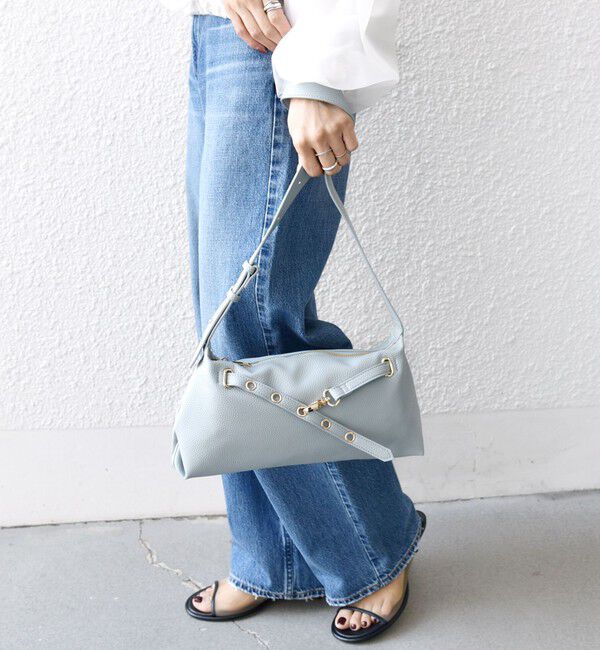 SHIPS for women「《予約》【WEB限定】ハトメ ベルト ワンショルダー バッグ S」|ショルダー・メッセンジャー|ライトブルー