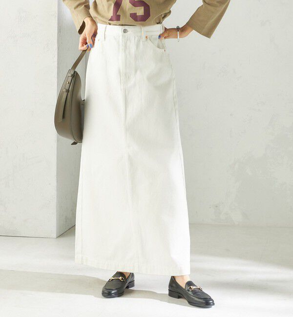 SHIPS for women「《予約》NINE CASE:〈洗濯機可能〉デニム スカート」|スカート|