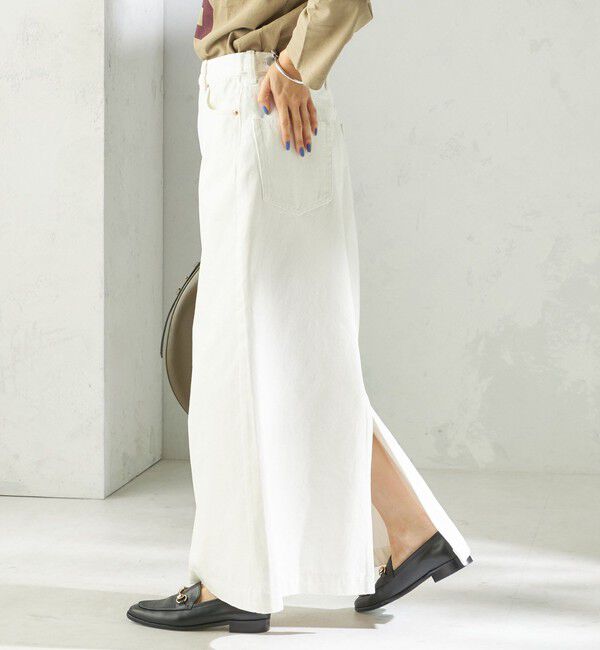 SHIPS for women「《予約》NINE CASE:〈洗濯機可能〉デニム スカート」|スカート|