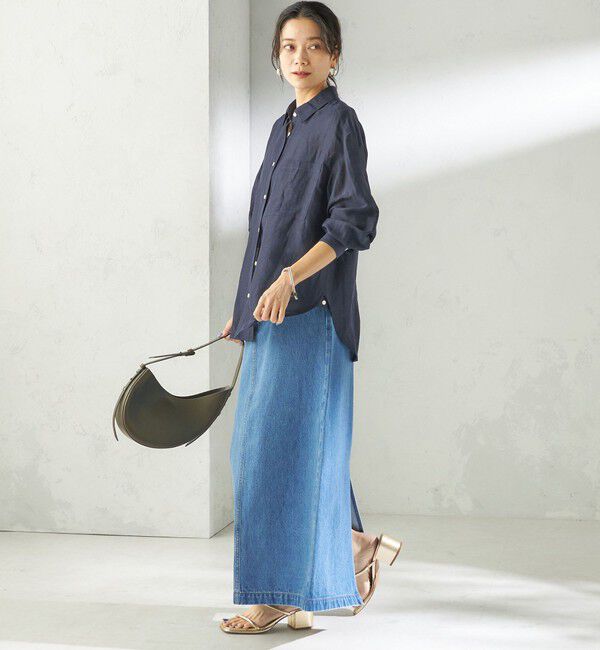 SHIPS for women「《予約》NINE CASE:〈洗濯機可能〉デニム スカート」|スカート|