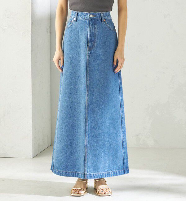 SHIPS for women「《予約》NINE CASE:〈洗濯機可能〉デニム スカート」|スカート|