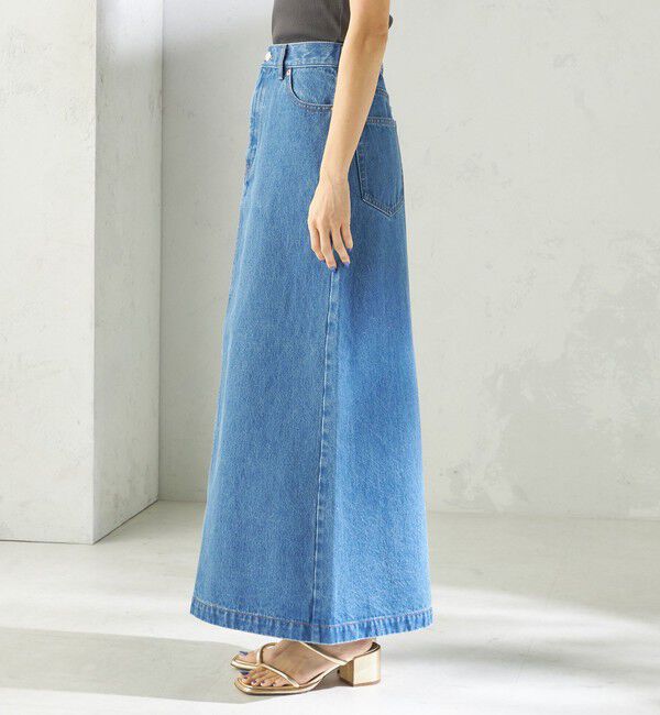 SHIPS for women「《予約》NINE CASE:〈洗濯機可能〉デニム スカート」|スカート|