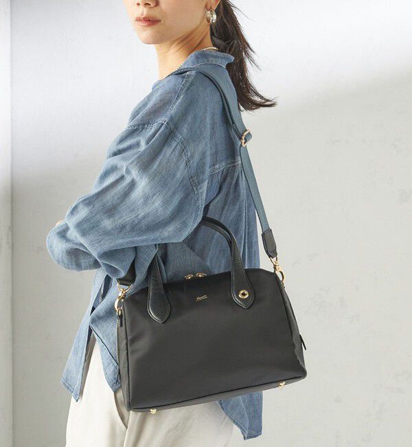 SHIPS for women「《予約》BEAURE: ナイロン スクエア テープ ボストン」|ボストンバッグ|