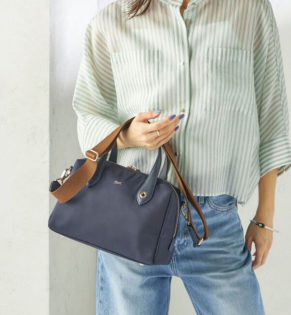 SHIPS for women「《予約》BEAURE: ナイロン スクエア テープ ボストン」|ボストンバッグ|