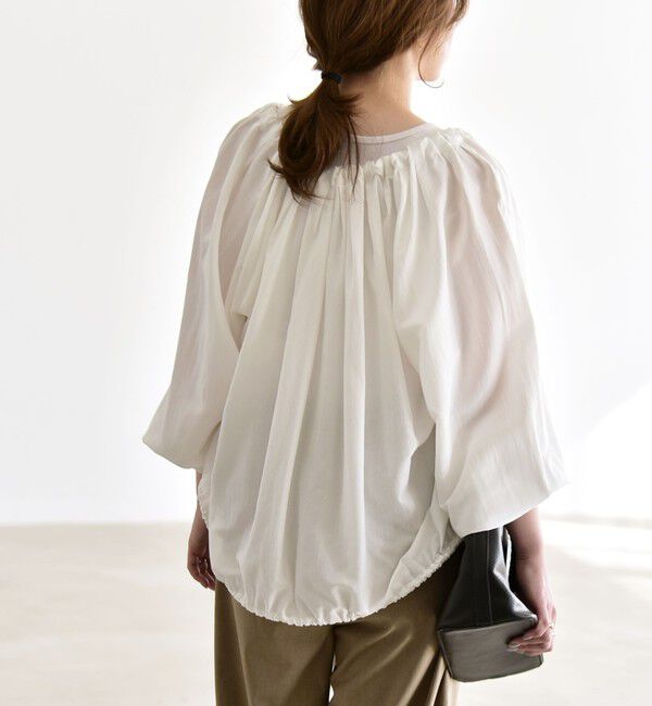 quaranciel「《予約》quaranciel:〈洗濯機可能〉シアー ドルマン ドロスト ジップ ブルゾン」|その他|