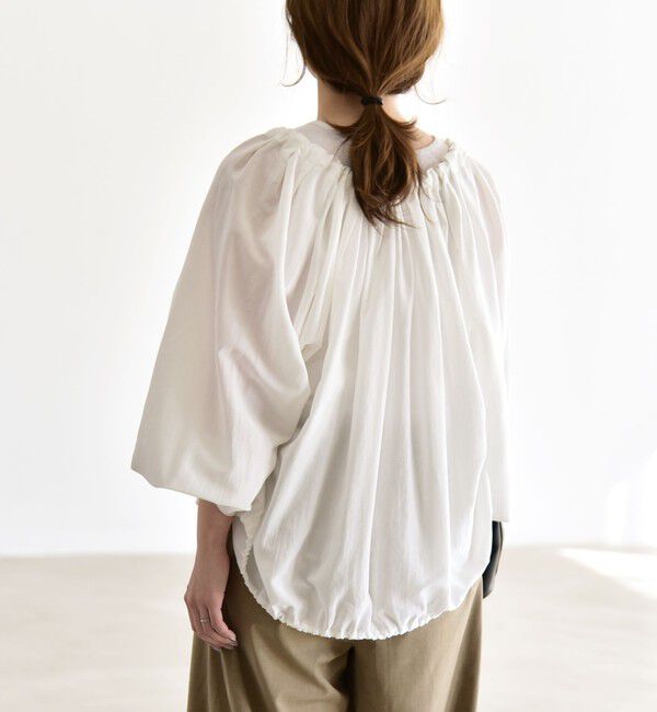 quaranciel「《予約》quaranciel:〈洗濯機可能〉シアー ドルマン ドロスト ジップ ブルゾン」|その他|