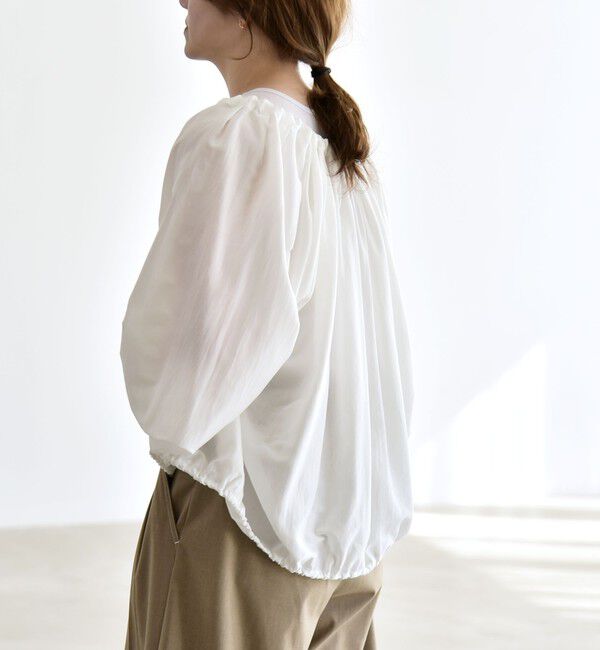 quaranciel「《予約》quaranciel:〈洗濯機可能〉シアー ドルマン ドロスト ジップ ブルゾン」|その他|