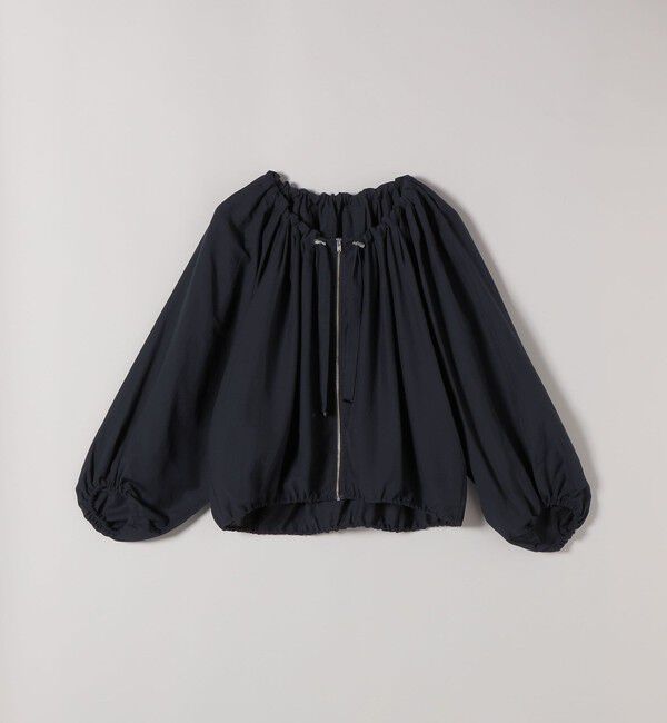 quaranciel「《予約》quaranciel:〈洗濯機可能〉シアー ドルマン ドロスト ジップ ブルゾン」|その他|