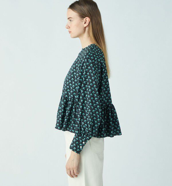 SOULEIADO「コットンプリント ペプラムブラウス」|シャツ・ブラウス|