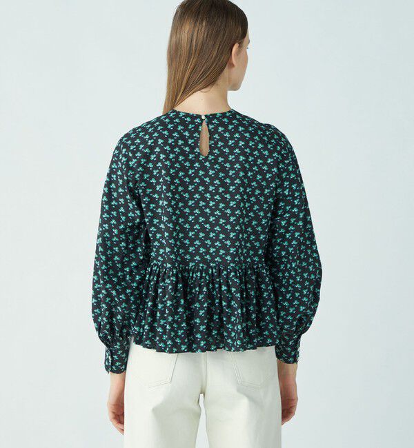 SOULEIADO「コットンプリント ペプラムブラウス」|シャツ・ブラウス|