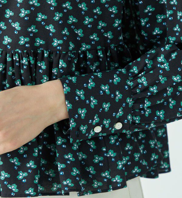 SOULEIADO「コットンプリント ペプラムブラウス」|シャツ・ブラウス|