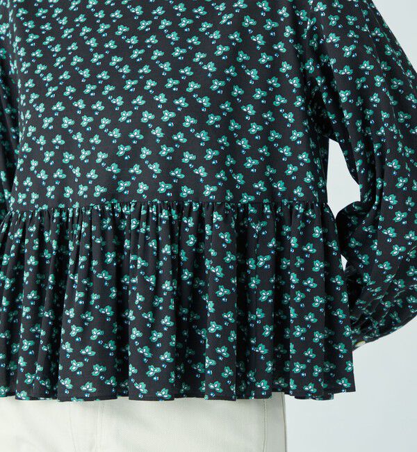 SOULEIADO「コットンプリント ペプラムブラウス」|シャツ・ブラウス|