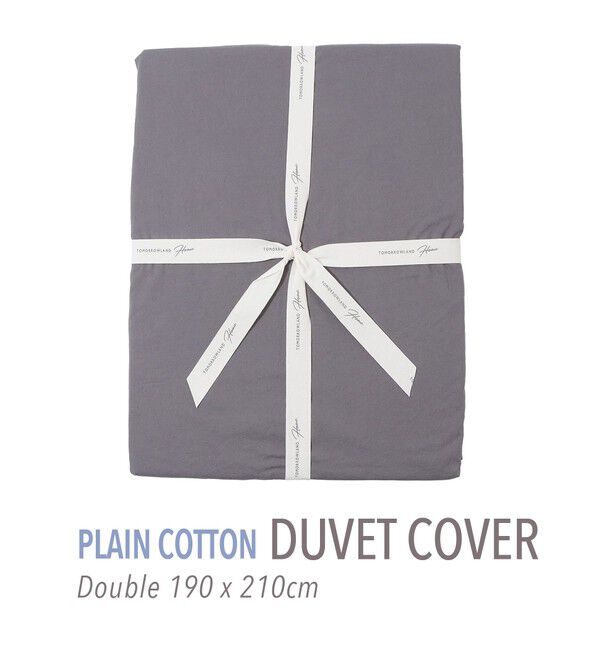 TOMORROWLAND HOME「プレーンコットン 掛布団カバー（ダブル）」|その他|17 チャコールグレー