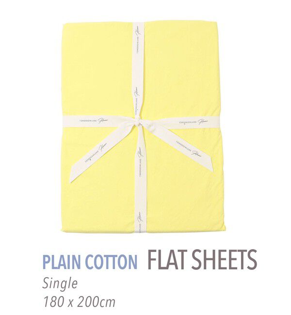 TOMORROWLAND HOME「プレーンコットン フラットシーツ（シングル）」|その他|23 イエロー