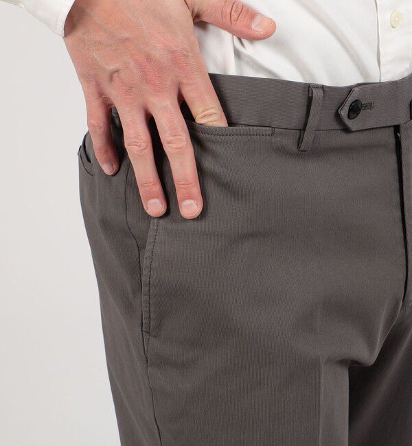 TOMORROWLAND MENS「コットンピケ スリムストレートパンツ」|チノ|