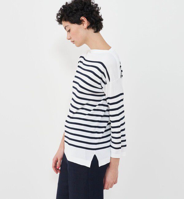 GALERIE VIE「ヴィスコースボーダー プルオーバー」|ニット・セーター|