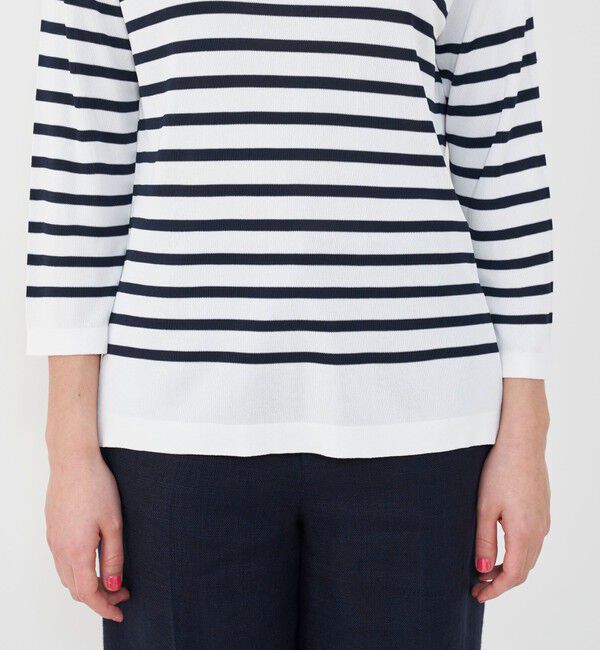 GALERIE VIE「ヴィスコースボーダー プルオーバー」|ニット・セーター|