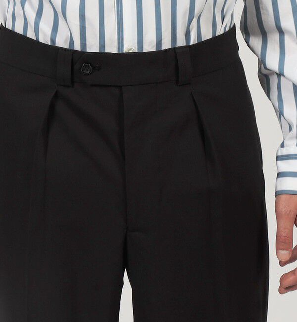 TOMORROWLAND MENS「60/2コットン イン1プリーツスラックス」|スラックス|