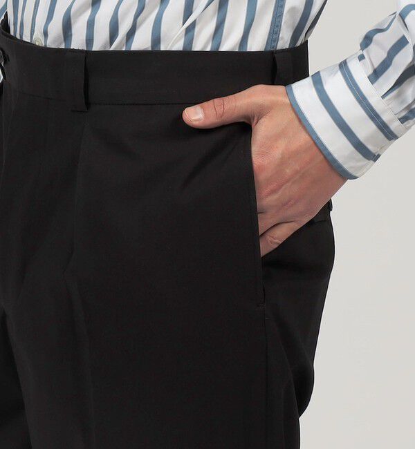 TOMORROWLAND MENS「60/2コットン イン1プリーツスラックス」|スラックス|