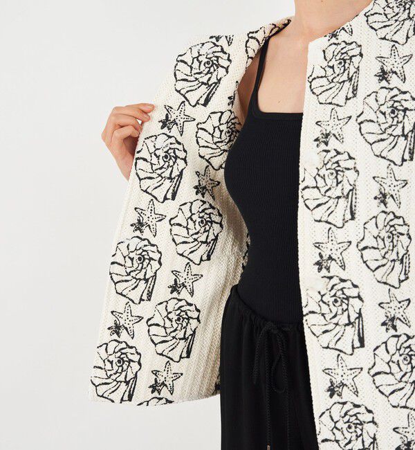 DES PRES「シェルプリントラッセルニット クルーネックジレ」|ベスト・ジレ|