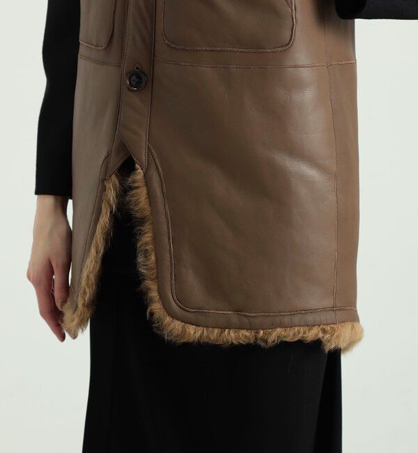 BACCA「ムートンボア 2WAYミドルベスト」|ダウンベスト・ベスト|